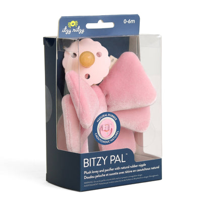Bitzy Pal Natural Rubber Pacifier & Stuffed Animal