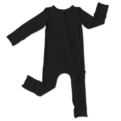 Allie Black Bamboo Convertible Footie