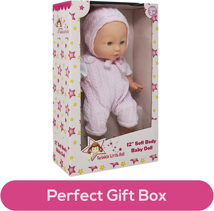 12 inch Realistic Baby Doll with Soft Body, Pink