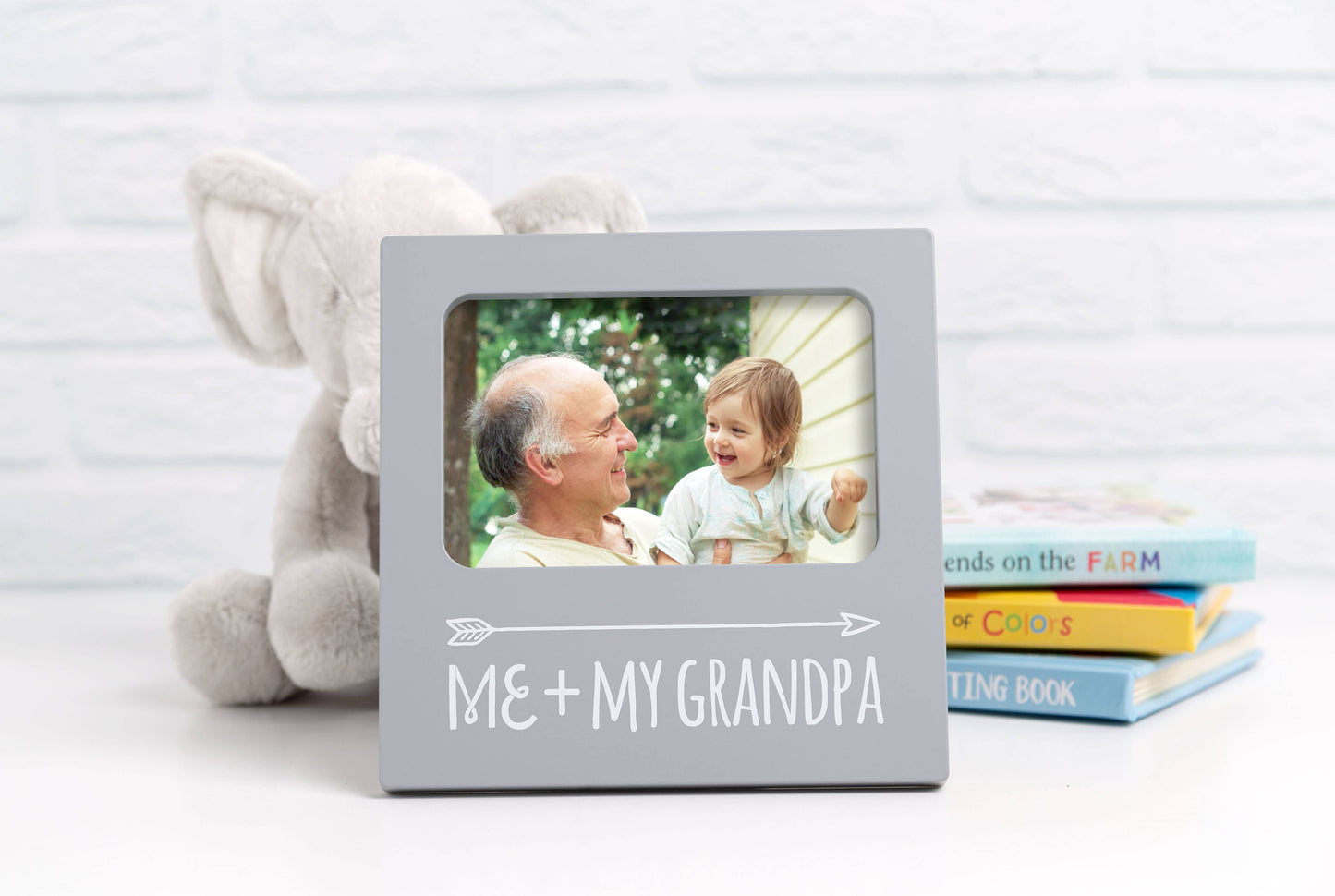 Me & My Grandpa Photo Frame, Gray
