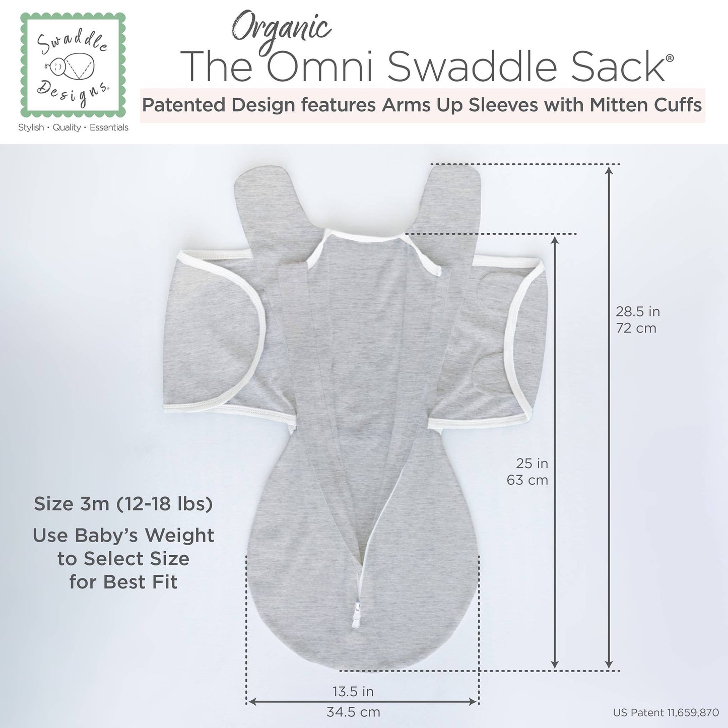 Organic Omni Swaddle Sack, Sand Dollar