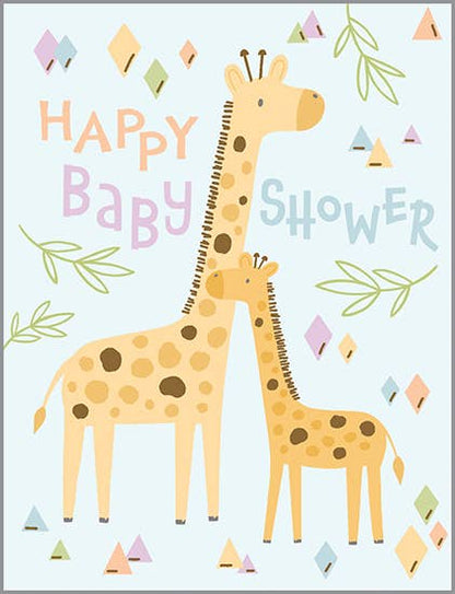 With Scripture Baby ShowGreeting Card - Baby Shower Giraffes