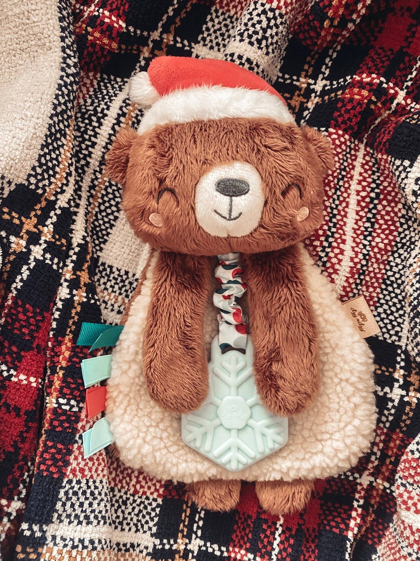 Holiday Itzy Lovey™ Plush + Teether Toy: Bear