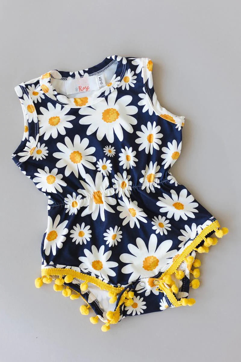 Daisy for You Pom Pom Romper