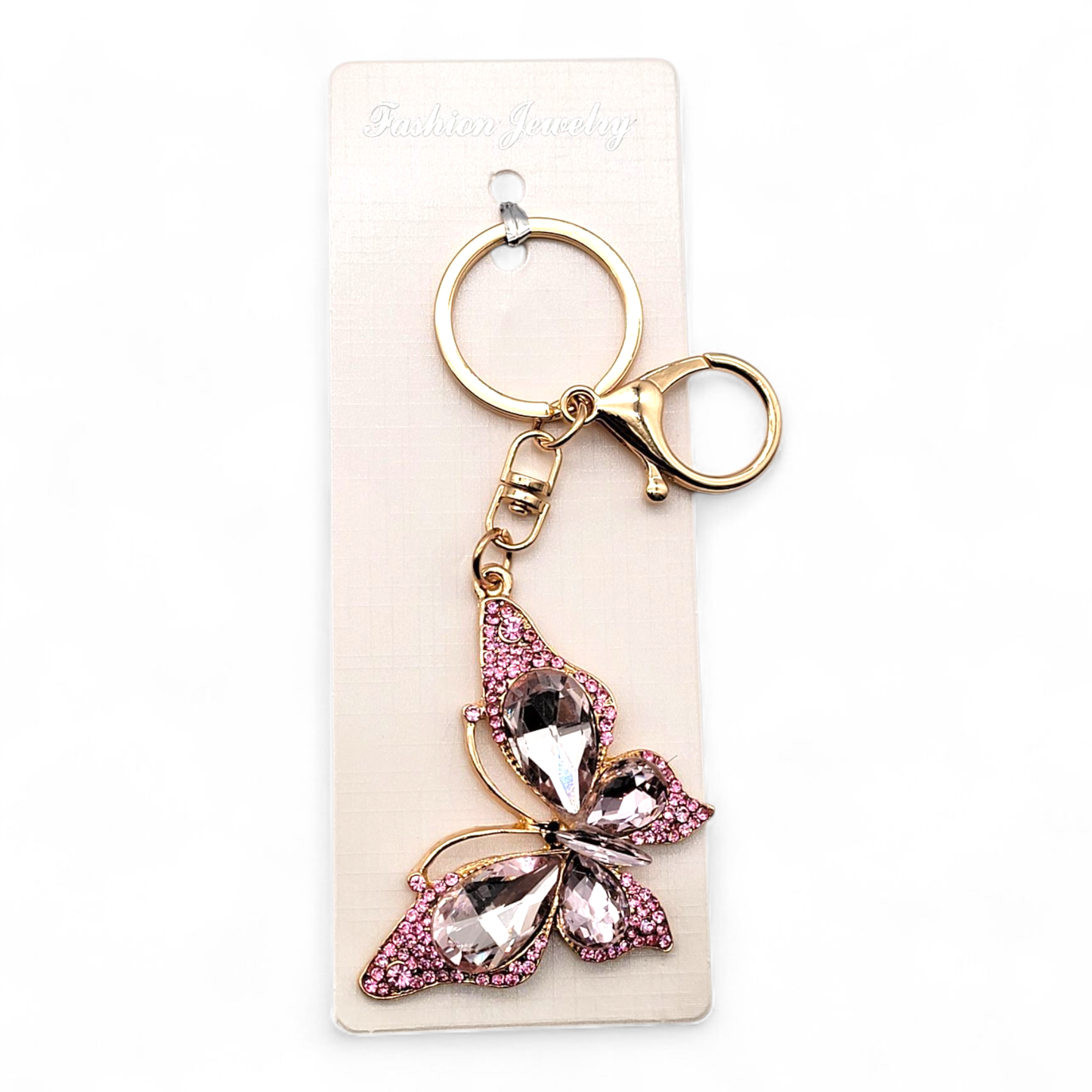 Butterfly Crystal Keychain – 4 Assorted Colors