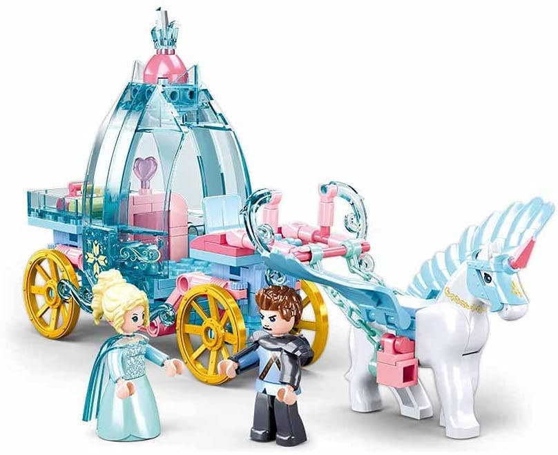 Girl's Dream Winter Carriage Building Brick Kit
