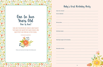 Baby's Book: The First Five Years Floral