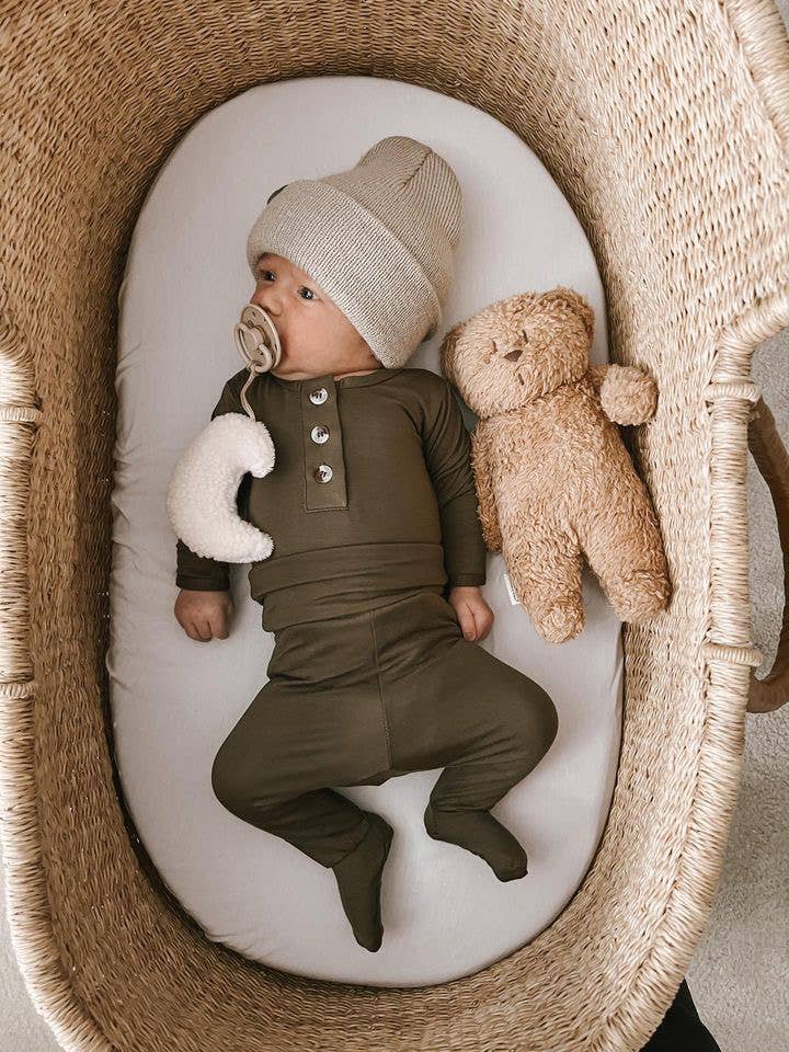 Top & Bottom Baby Outfit (Newborn - 3 mo) - Army Green