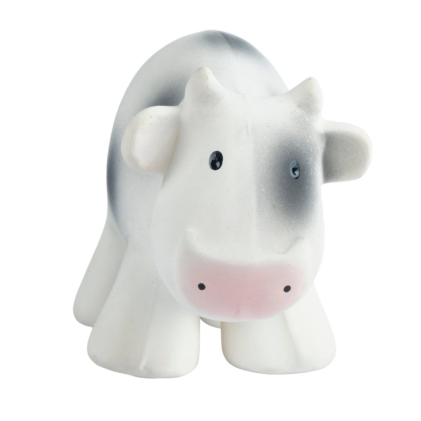 Cow Natural Organic Rubber Teether, Rattle & Bath Toy