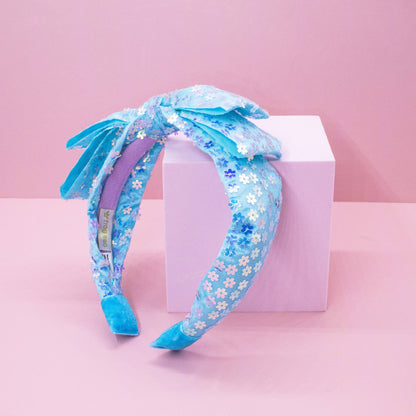 Big Bow Headband - Double Layer Sequin