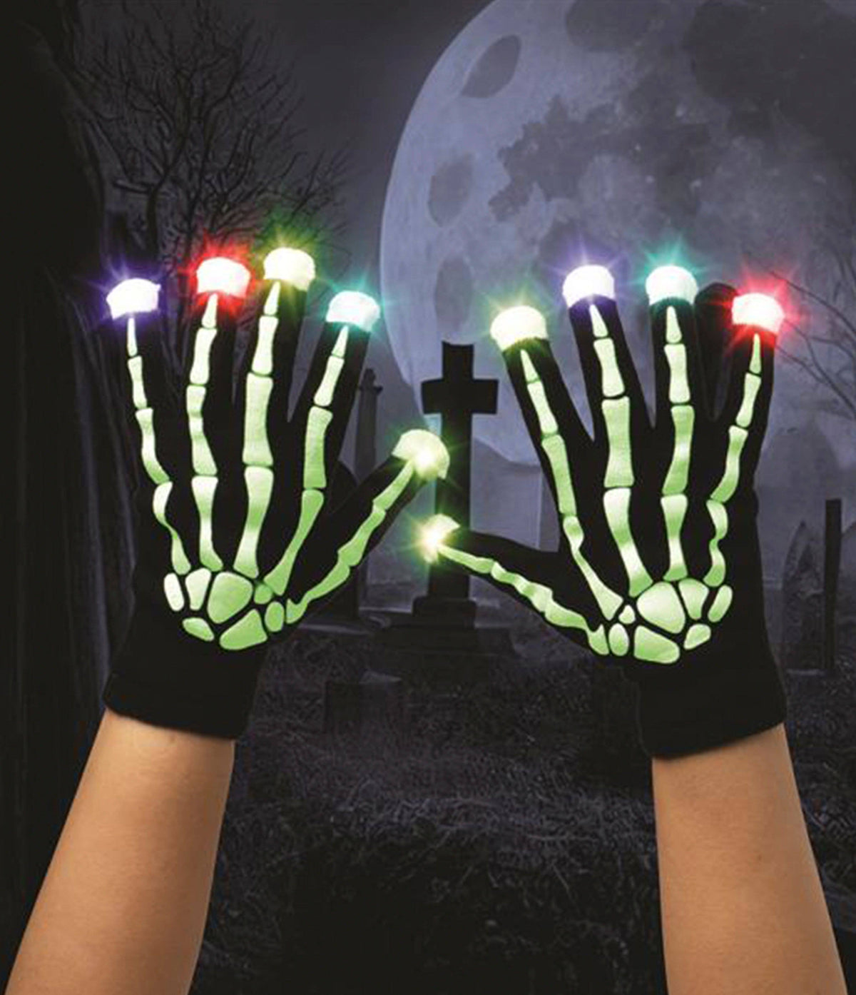 Funny Bones Multicolor LED Gloves