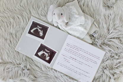 Ivory Linen Baby Memory Book