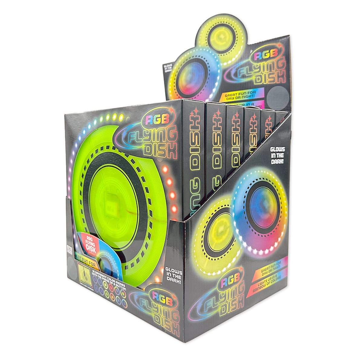RGB Glow in the Dark Light-up Flying Disc