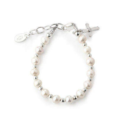 Sterling Silver Girls First Communion Cross Bracelet FCB-12