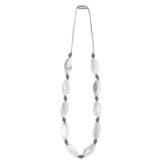 Naomi Teething Necklace - Marble/Gray