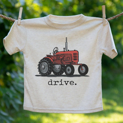 "Drive" Red Tractor Farm Boys Summer Western Apparel Kids