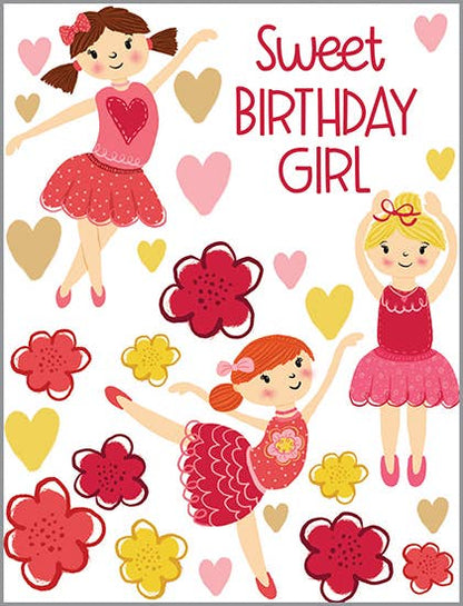 Birthday Greeting Card - Ballerinas-Kids