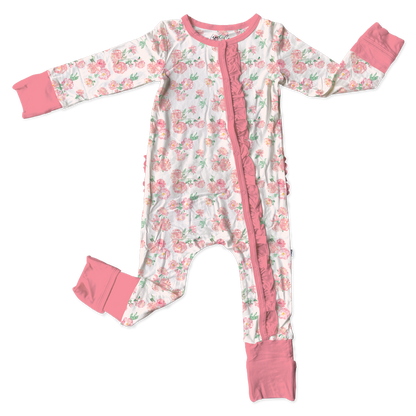 Katie-Rae Bamboo Ruffle Convertible Footie