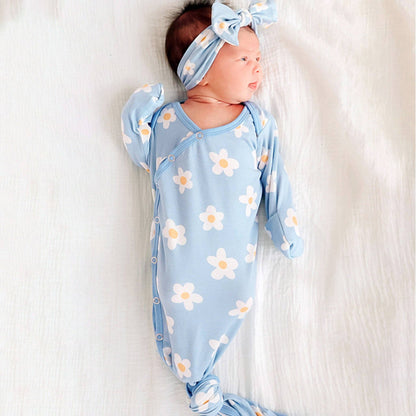 Newborn Knotted Gown - Della