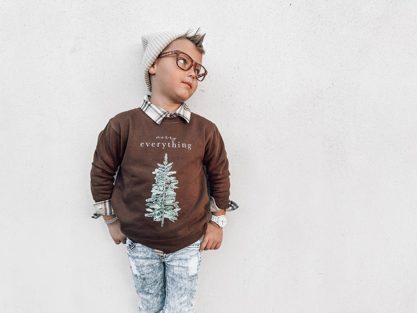 Merry Everything | Kids & Adult Christmas Sweatshirt