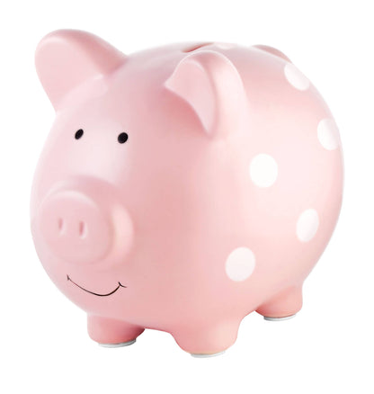 Polka Dot Piggy Bank, Money Bank for Baby or Kids