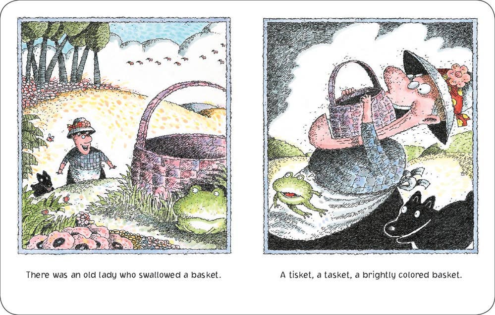 There Was An Old Lady Who Swallowed A Chick!