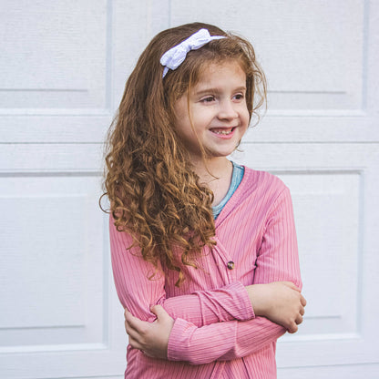 Thin Eyelet Lace Bow Headbands