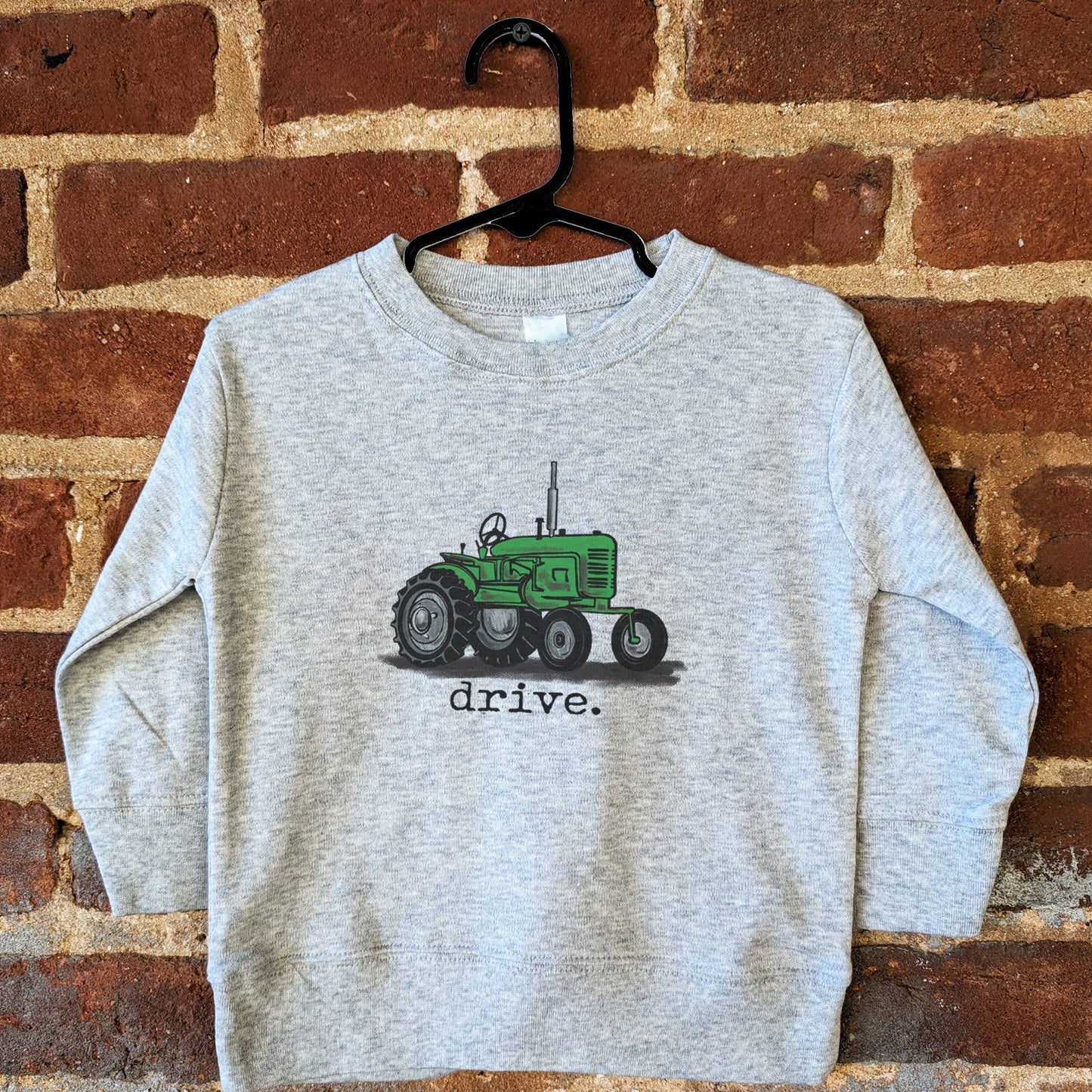 "Drive" Green Tractor Farm Kid Western Country Boy Clothing