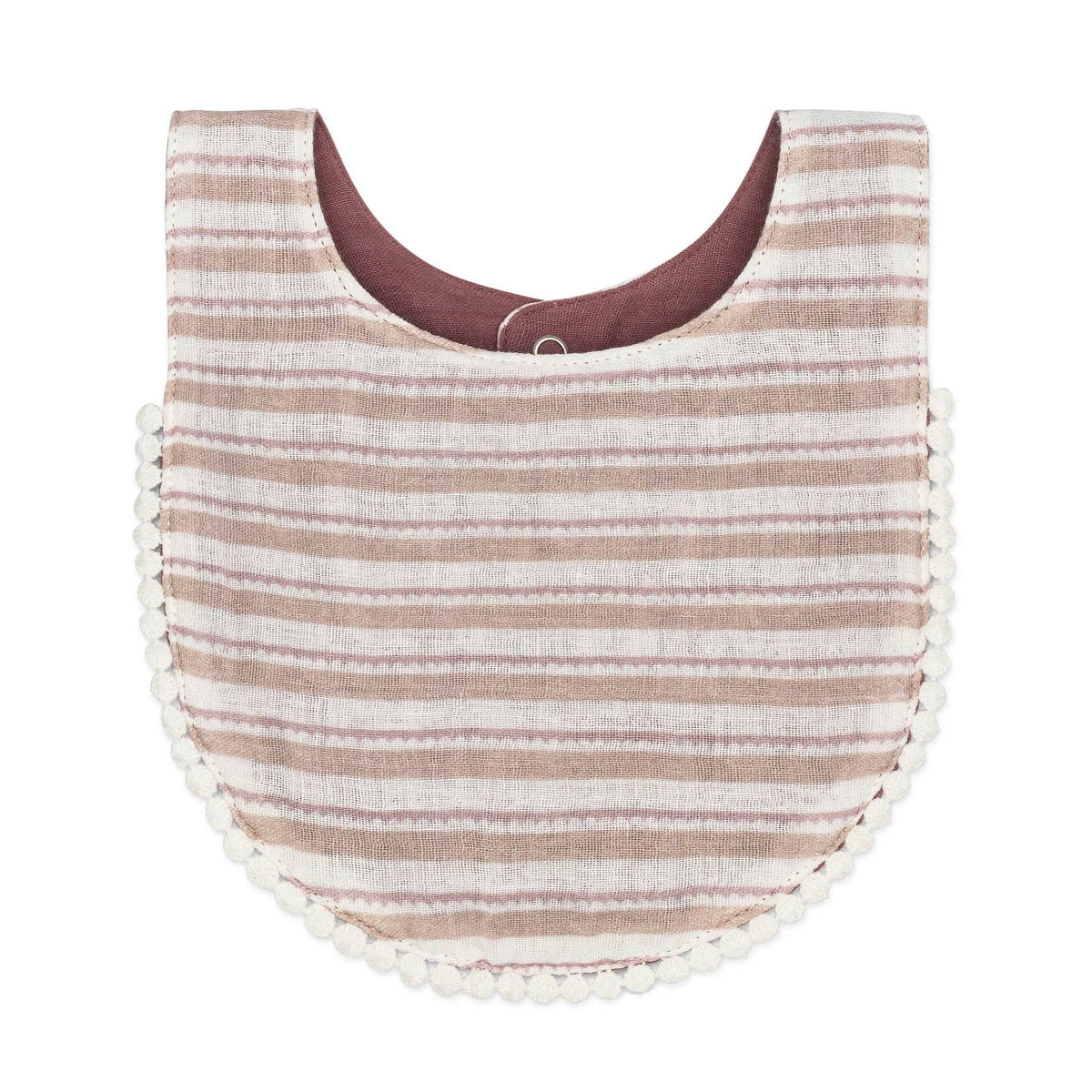 Violet Floral Cotton Baby Bib Set (3 Pack)
