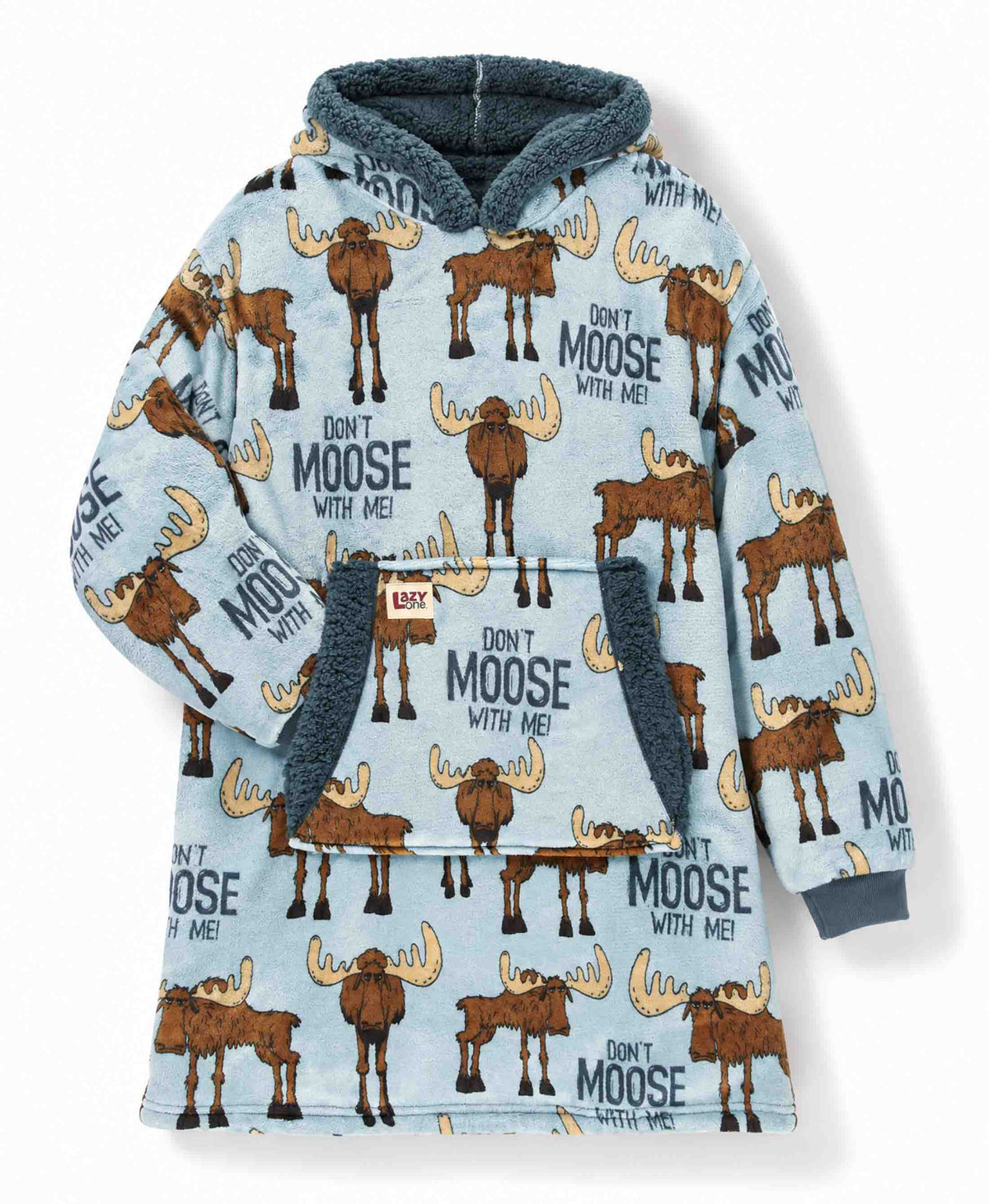 Wearable Blanket – Don't Moose With Me Kid Blanket Hoodie