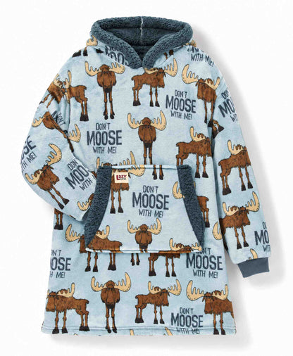 Wearable Blanket – Don't Moose With Me Kid Blanket Hoodie