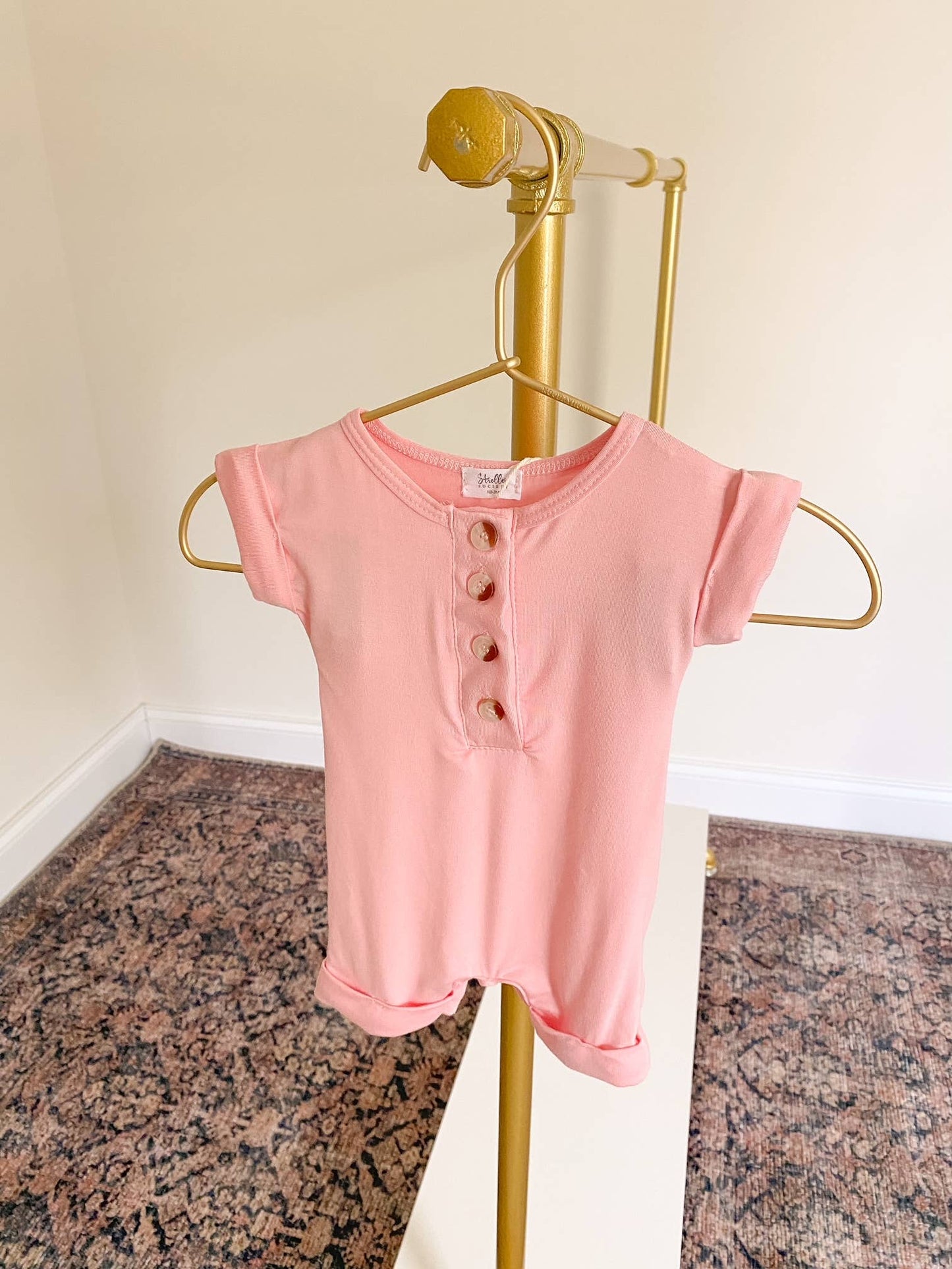 Baby Rompers (NB-3, 3-6, 6-12) Navy Blue, Camel, Pink, White