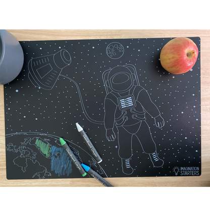 Chalkboard Astronaut Placemat 12x17