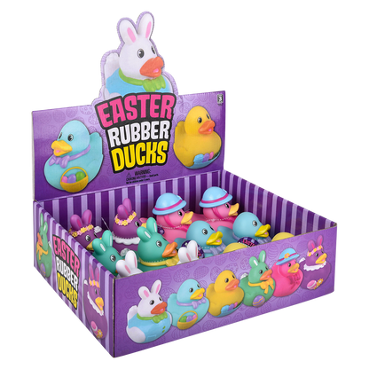 EASTER RUBBER DUCKIES 3.5"