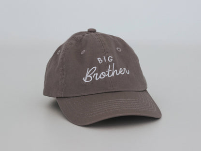 Big Brother Charcoal Twill Hat • Boys Cap for New Brothers
