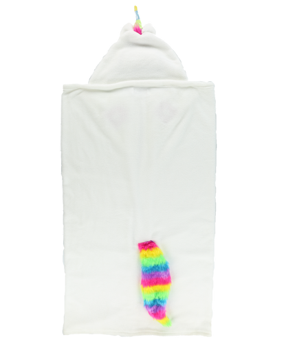 Wearable Hooded Fleece Blankets For Kids - Unicorn