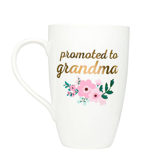 Promoted to Grandma Mug, Floral