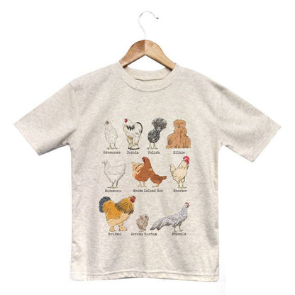 Chicken Breeds Homestead Farm Toddler Youth Tee