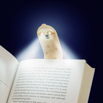 SLOTH READING LIGHT AND BOOKMARK