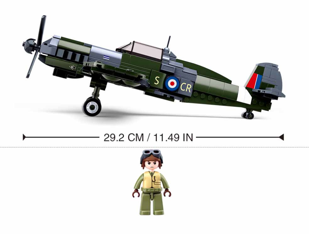 WW2 Royal Airforce Spitfire Fighter Plane Brick Kit