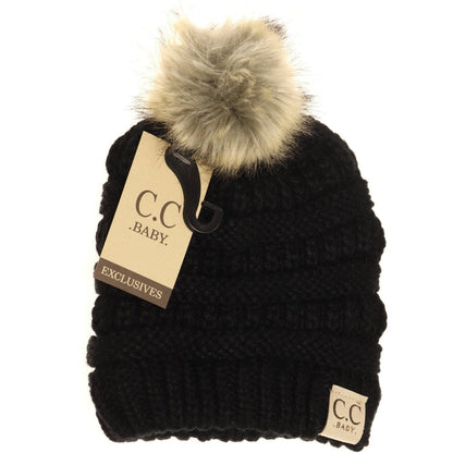 Baby Fur Pom CC Beanie