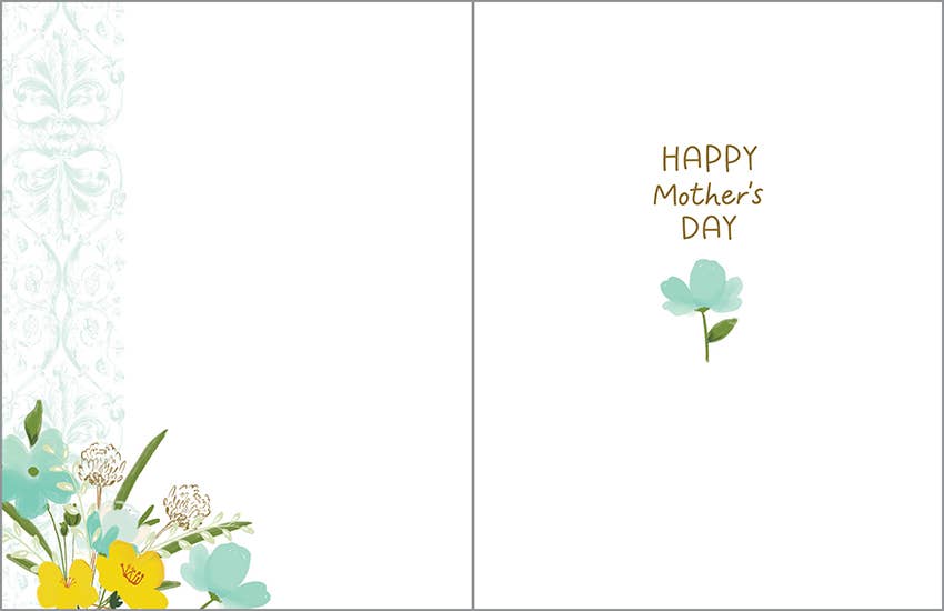 Mother's Day Greeting Card - Yellow Flower Vase