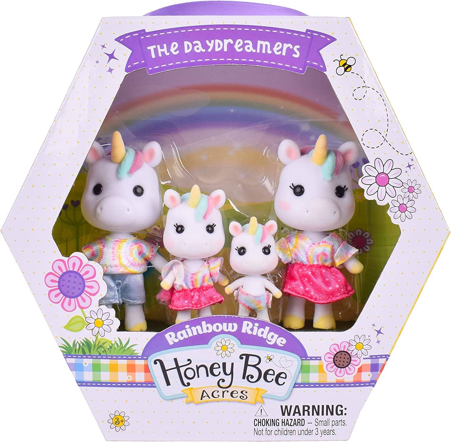 Honey Bee Acres Daydreamers Unicorn Animals Family 4-Pack