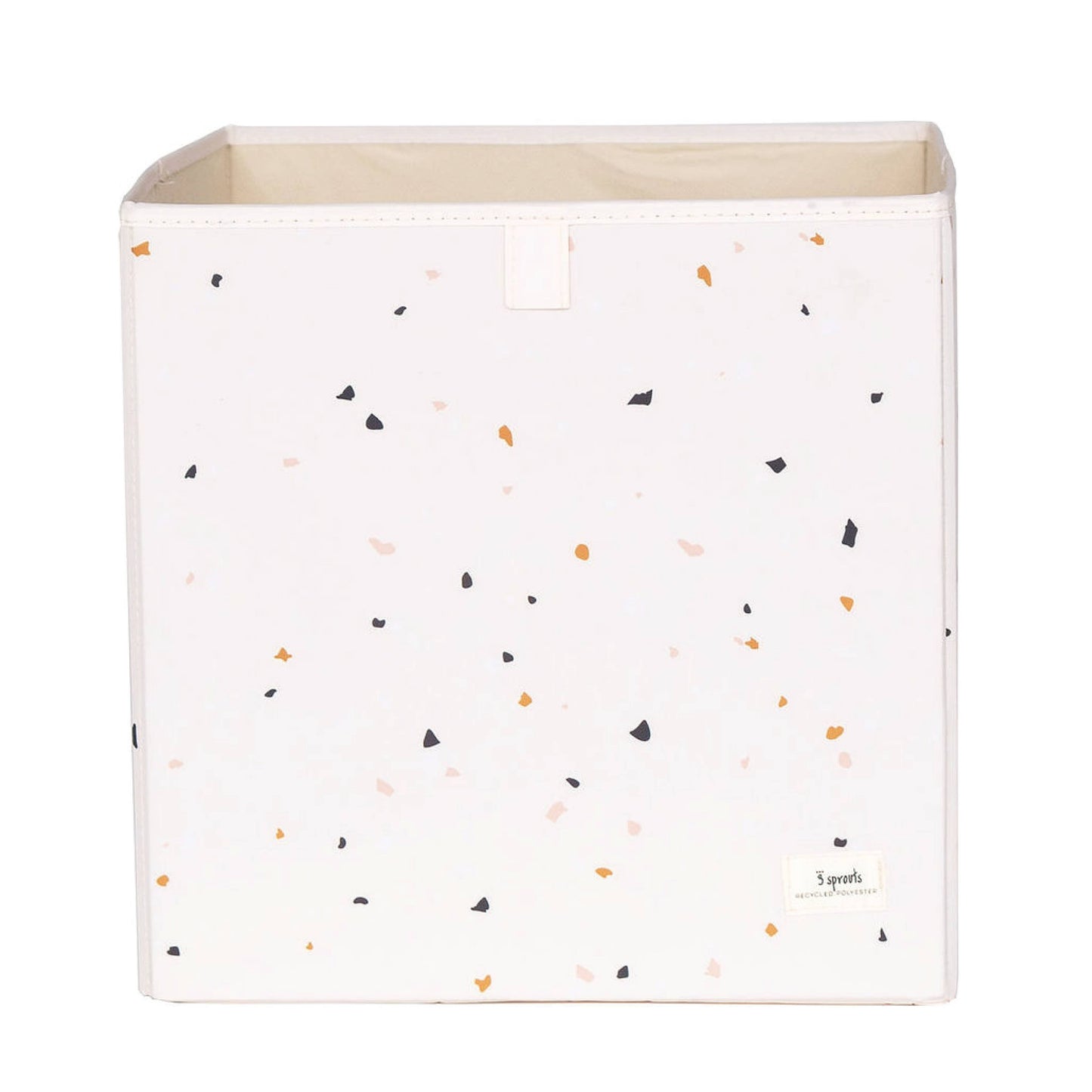 Recycled Fabric Storage Cube - Terrazzo Colors: Light Gray Terrazzo