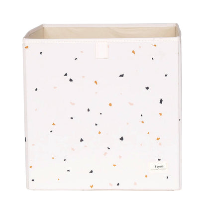 Recycled Fabric Storage Cube - Terrazzo Colors: Light Gray Terrazzo