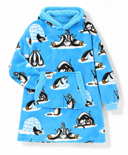Wearable Blanket – Out Cold Penguin Kid Blanket Hoodie