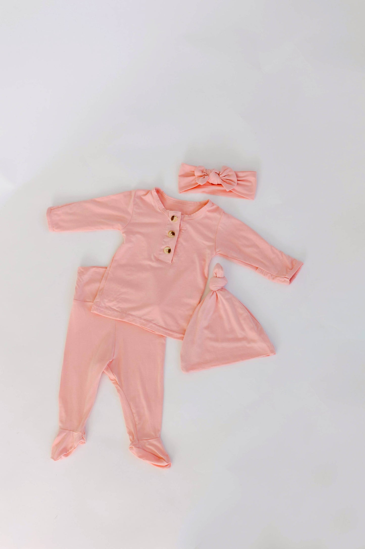 Top & Bottom Baby Outfit (Newborn - 12 months sizes) - Pink