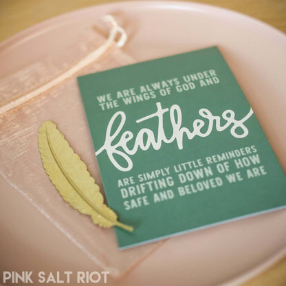 Brass Feather Bookmark