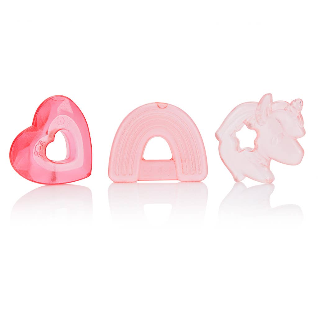 Cutie Coolers™ Water Filled Teethers (3-pack): Unicorn