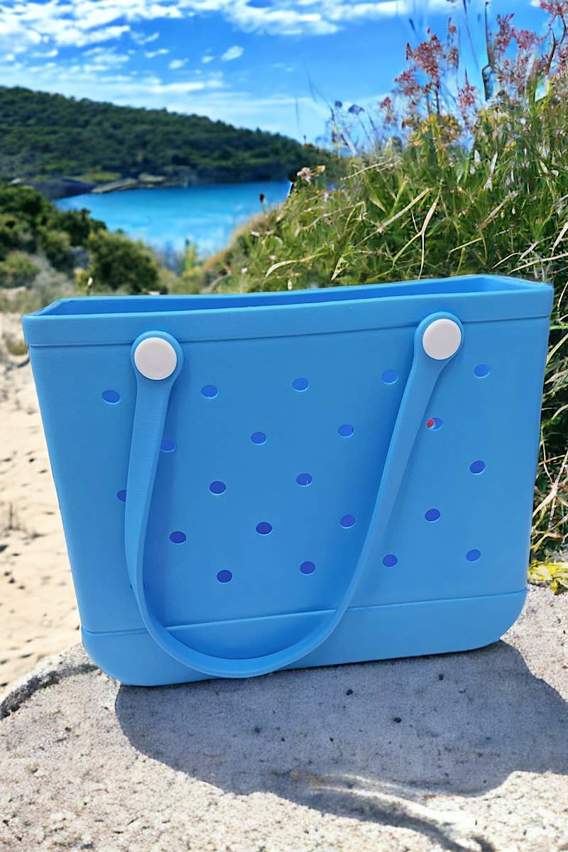 BEACH BAG-TOTE MADE OF RUBBER BEACH BAG.